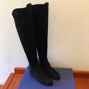 Stuart Weitzman Reserve 5050 Black Suede Boots 6M